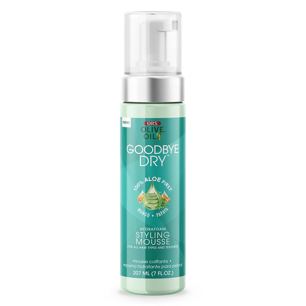 ORS Olive Oil Goodbye Dry Styling Mousse Lightweight Moisturizing Styling Foam 7Oz (207ml)